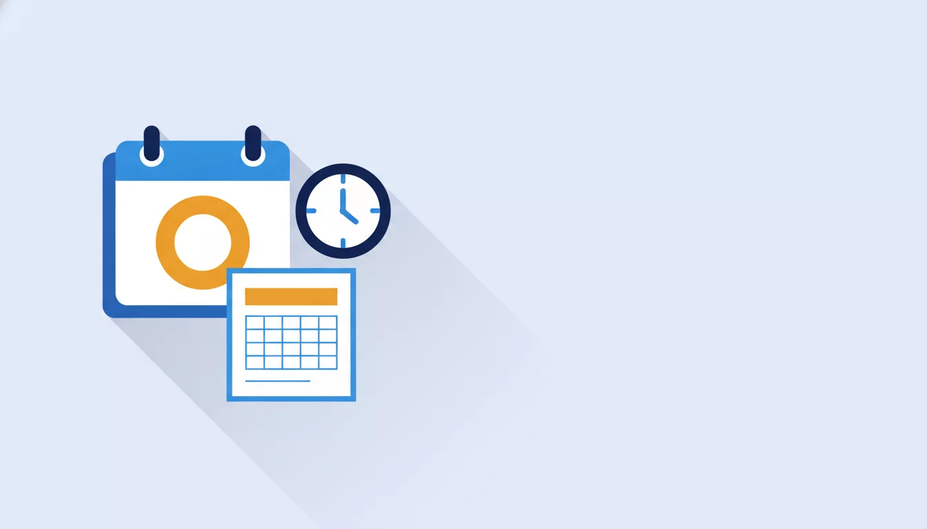 Illustration d'un calendrier et d'une facture en retard